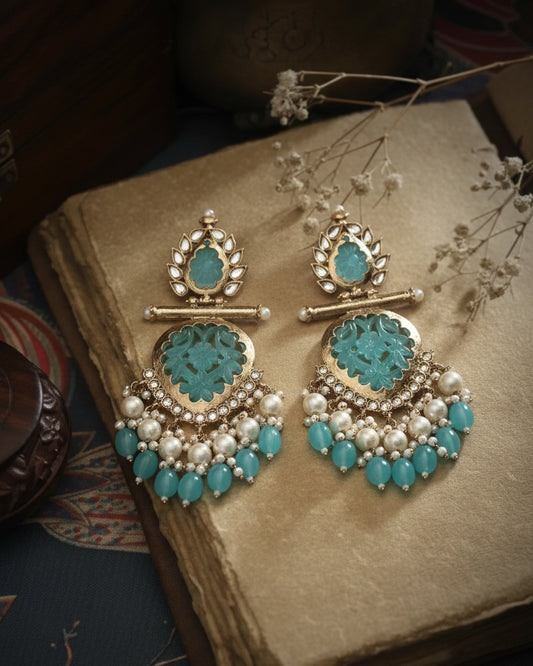 Turquoise Anvay Chandbali