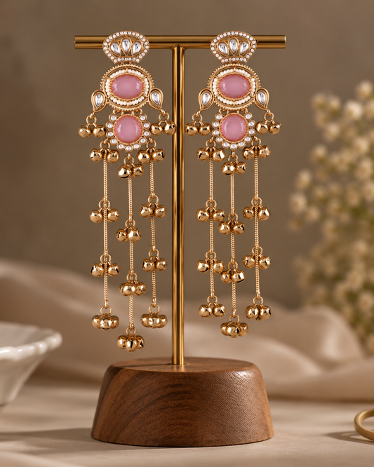 Blush Goura Premium Kashmiri Look Earring