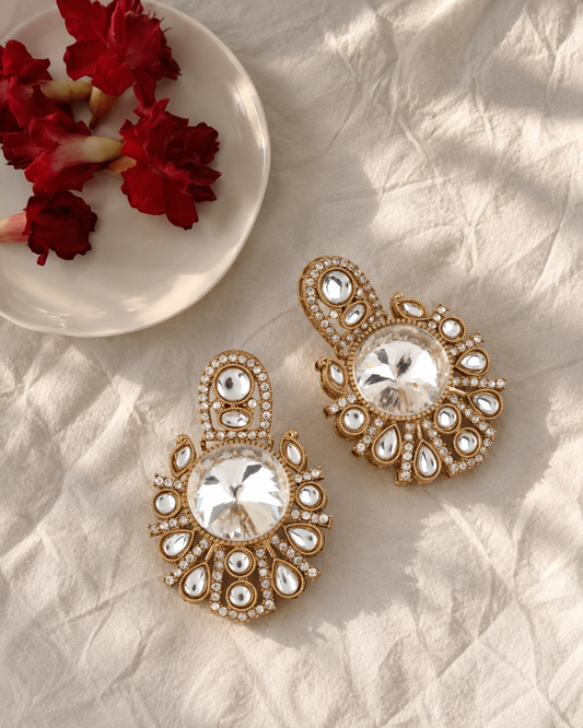 White Ashima Stud Earring