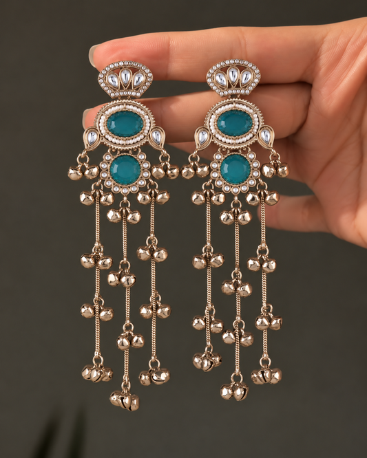 Green Goura Premium Kashmiri Look Earring