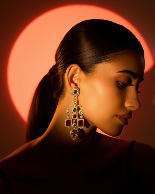 Multi Nayomika Designer Earring