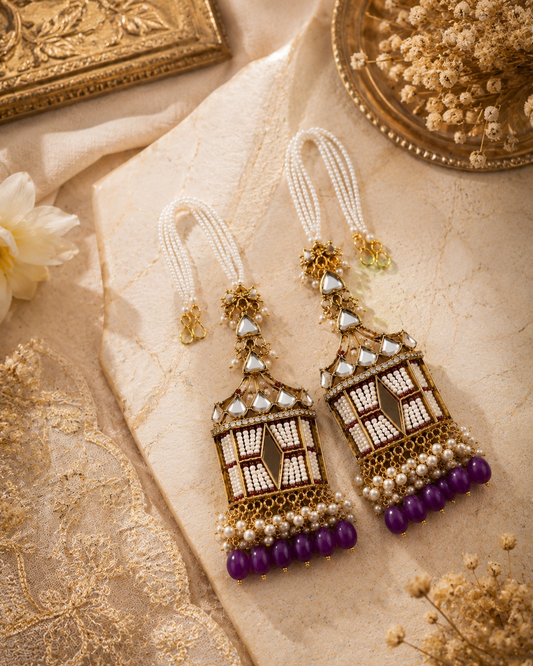 Purple Vritya Designer Sahara Earring