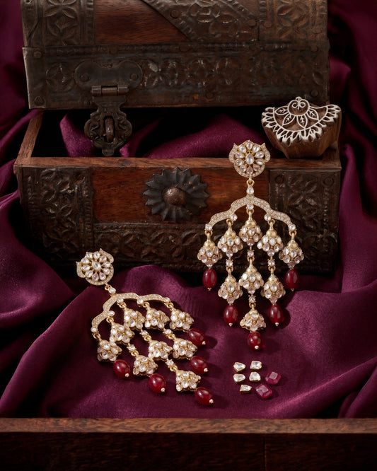 Red Zanira Designer Earring