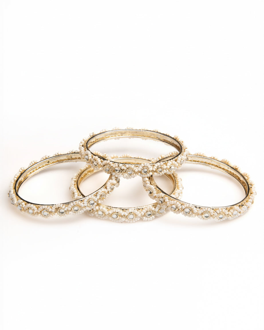 Pearl Samrani Kundan Bangles