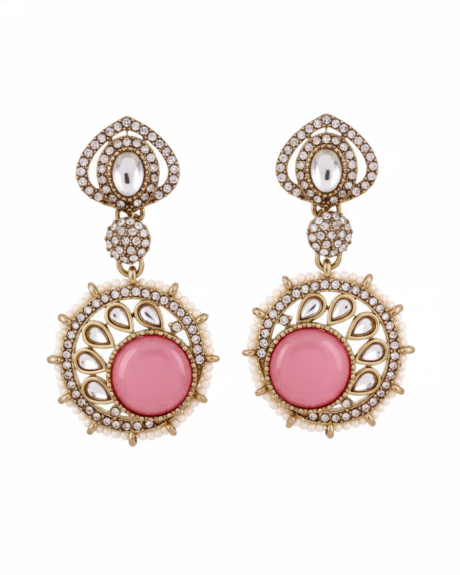 Blush Zivika Zircone Earrings - Polki Dupe