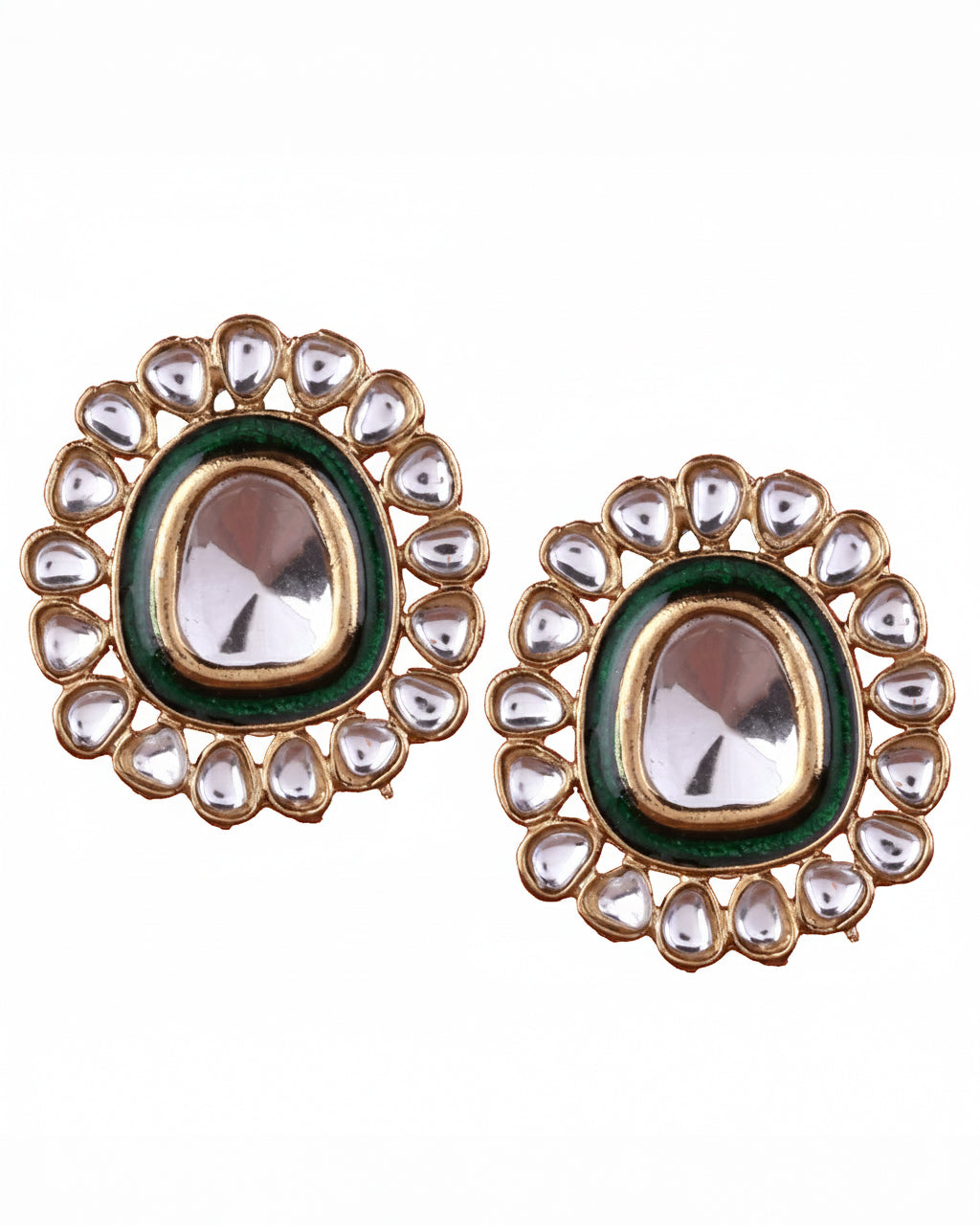 Green Jashae Kundan Stud