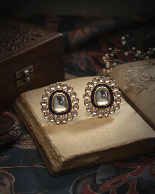 Blue Jashae Kundan Stud