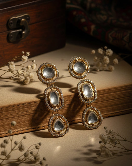 Ipsita Earring - Polki Dupe