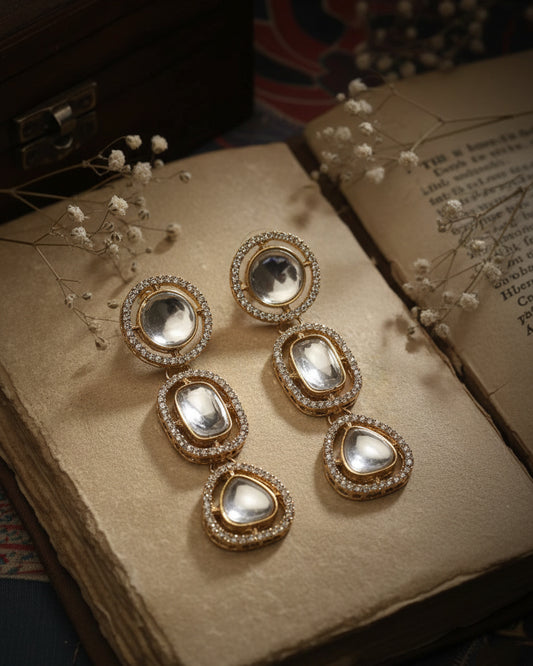 Ipsita Earring - Polki Dupe