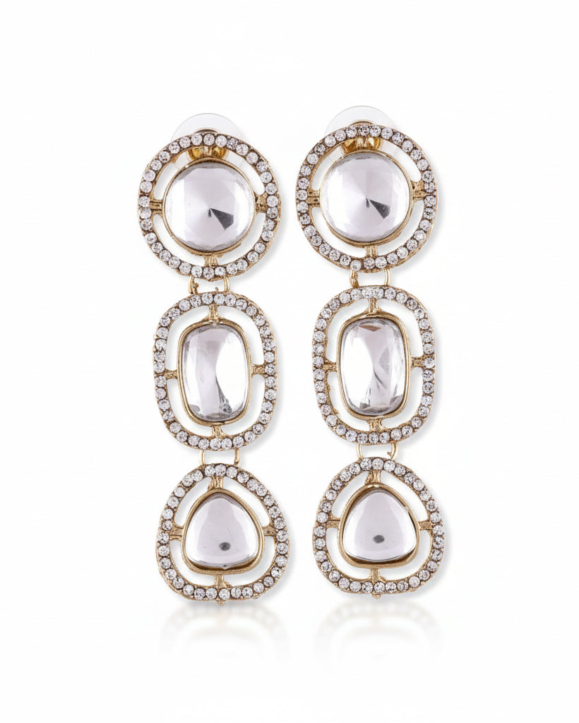 Ipsita Earring - Polki Dupe
