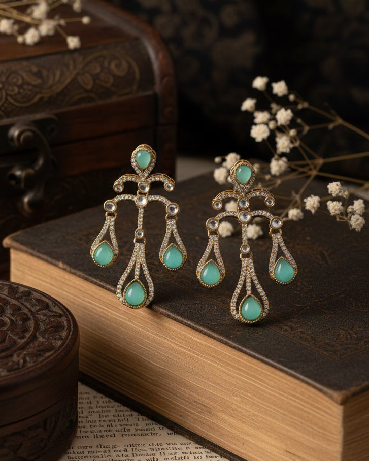Mint Green Eshlyn Earring - Zircone