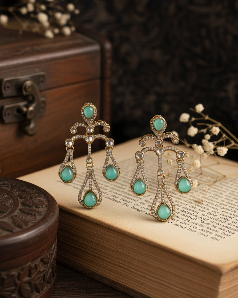Mint Green Eshlyn Earring - Zircone