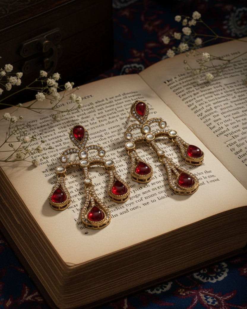 Red Eshlyn Earring - Zircone