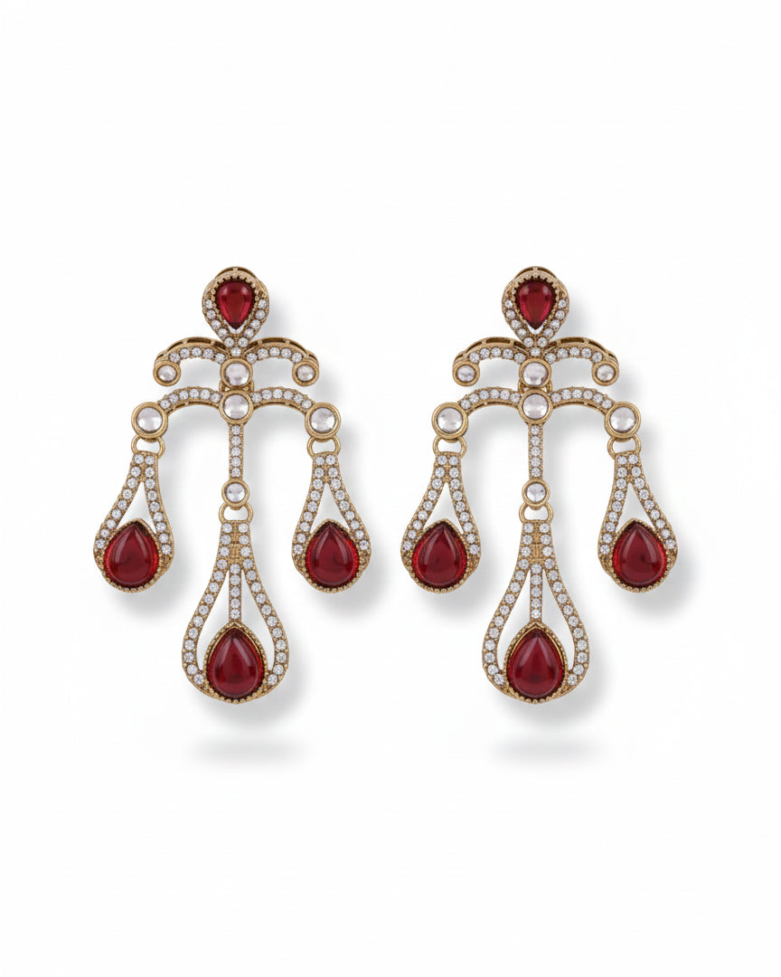 Red Eshlyn Earring - Zircone