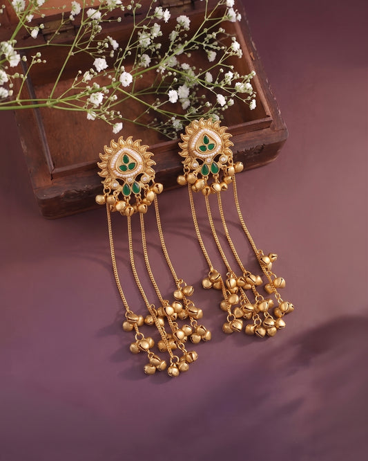 Green Devkanak Premium Kashmiri Look Earring