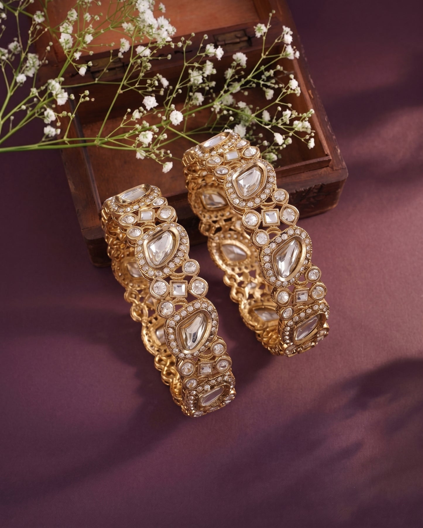 Shringaarika Bangle - Polki Dupe
