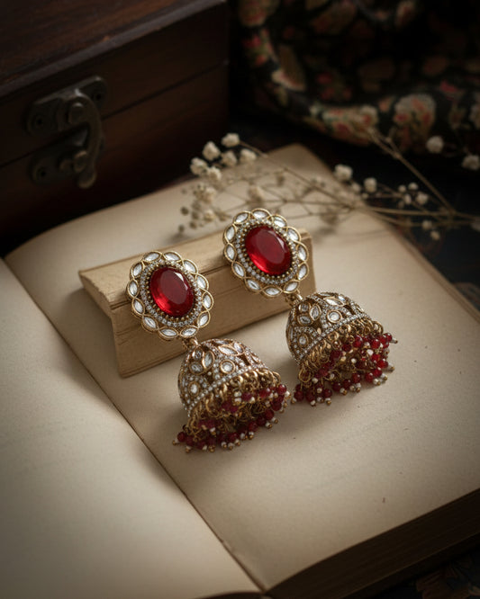 Red Avsha Jhumki