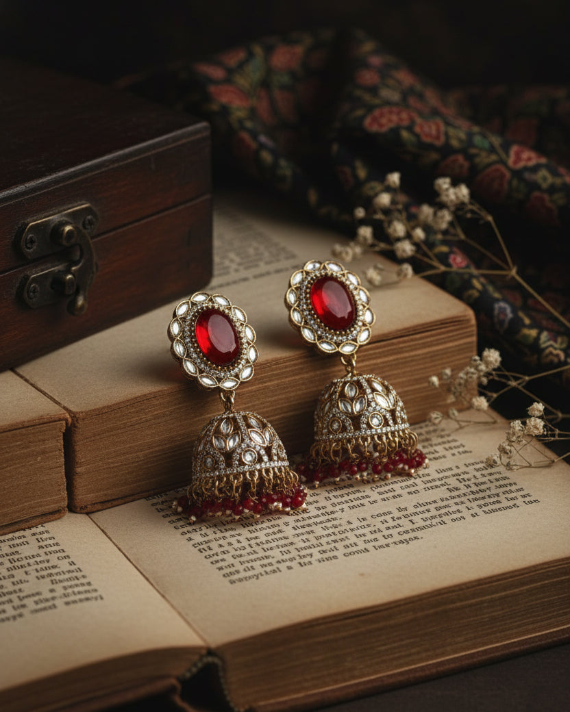 Red Avsha Jhumki