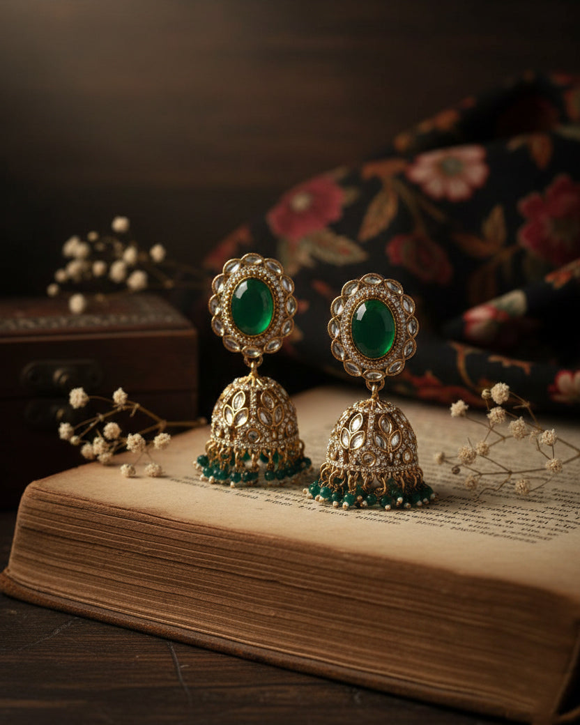 Green Avsha Jhumki