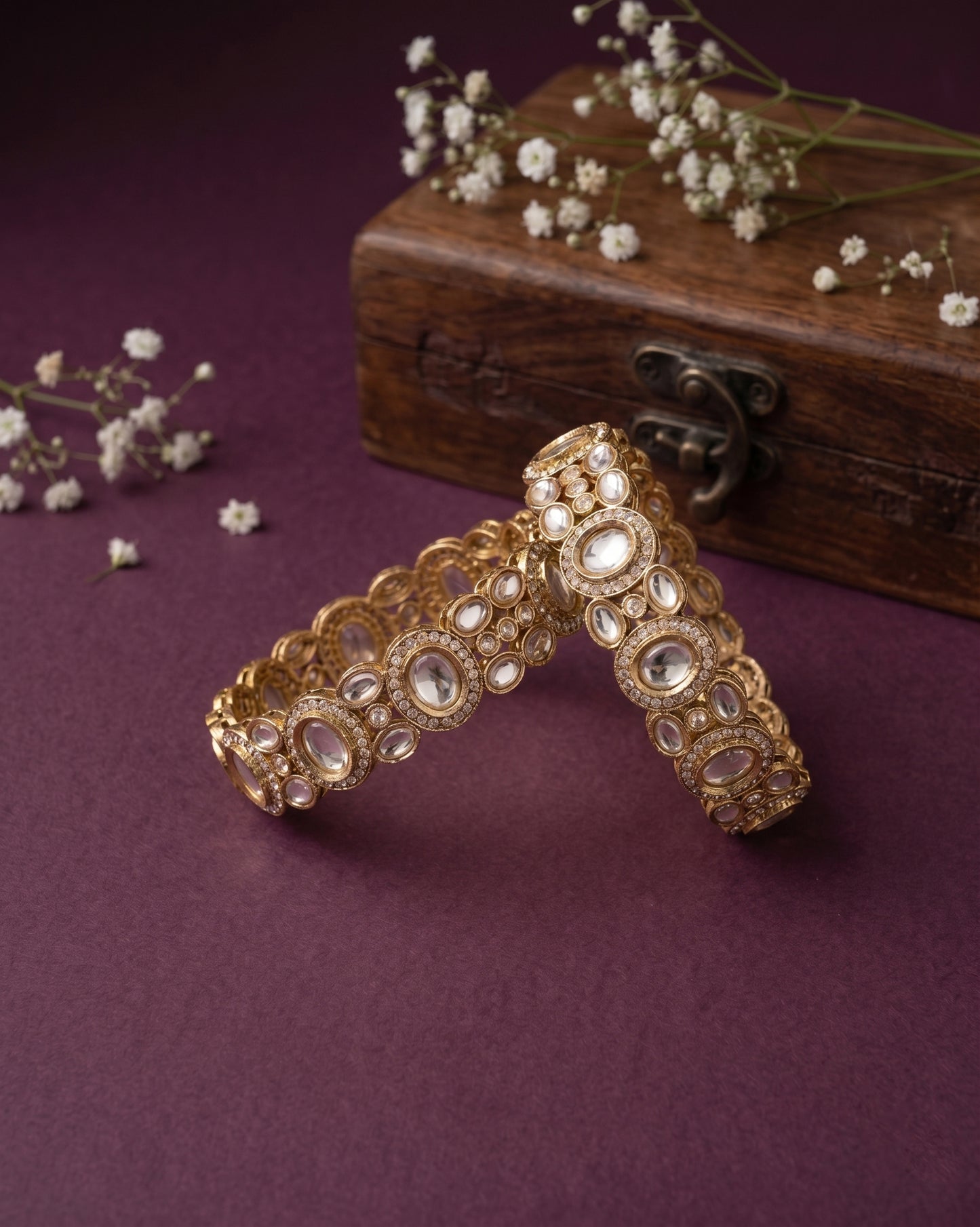 Prishika Bangle - Polki Dupe