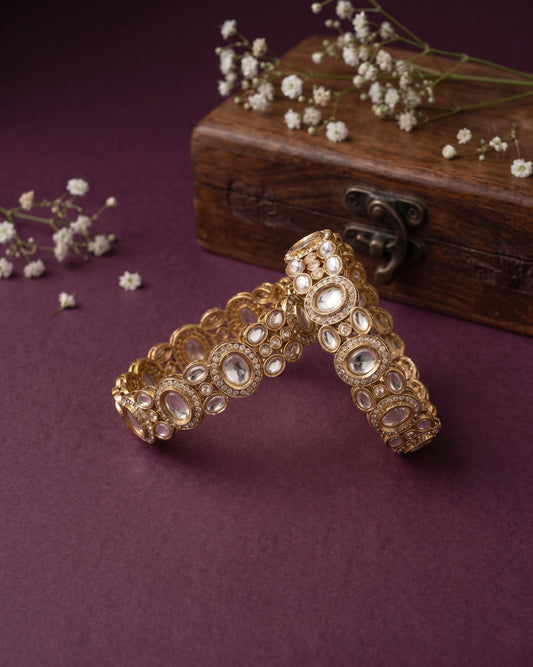 Prishika Bangle - Polki Dupe