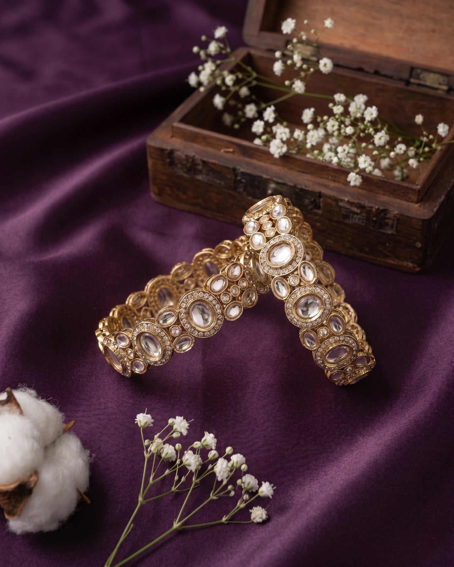 Prishika Bangle - Polki Dupe