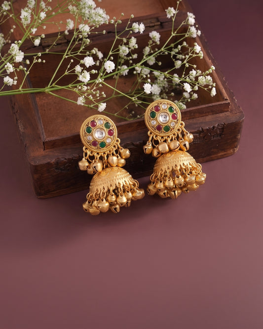 Tanvaya Premium Kashmiri Look Jhumka Earring