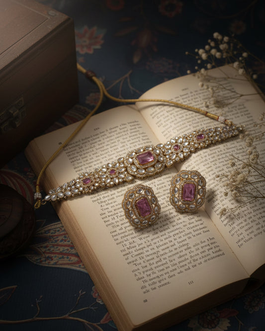 Lilac Yunita Choker Jewellery Set