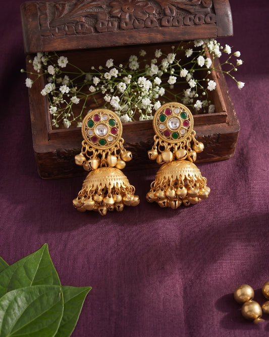 Tanvaya Premium Kashmiri Look Jhumka Earring