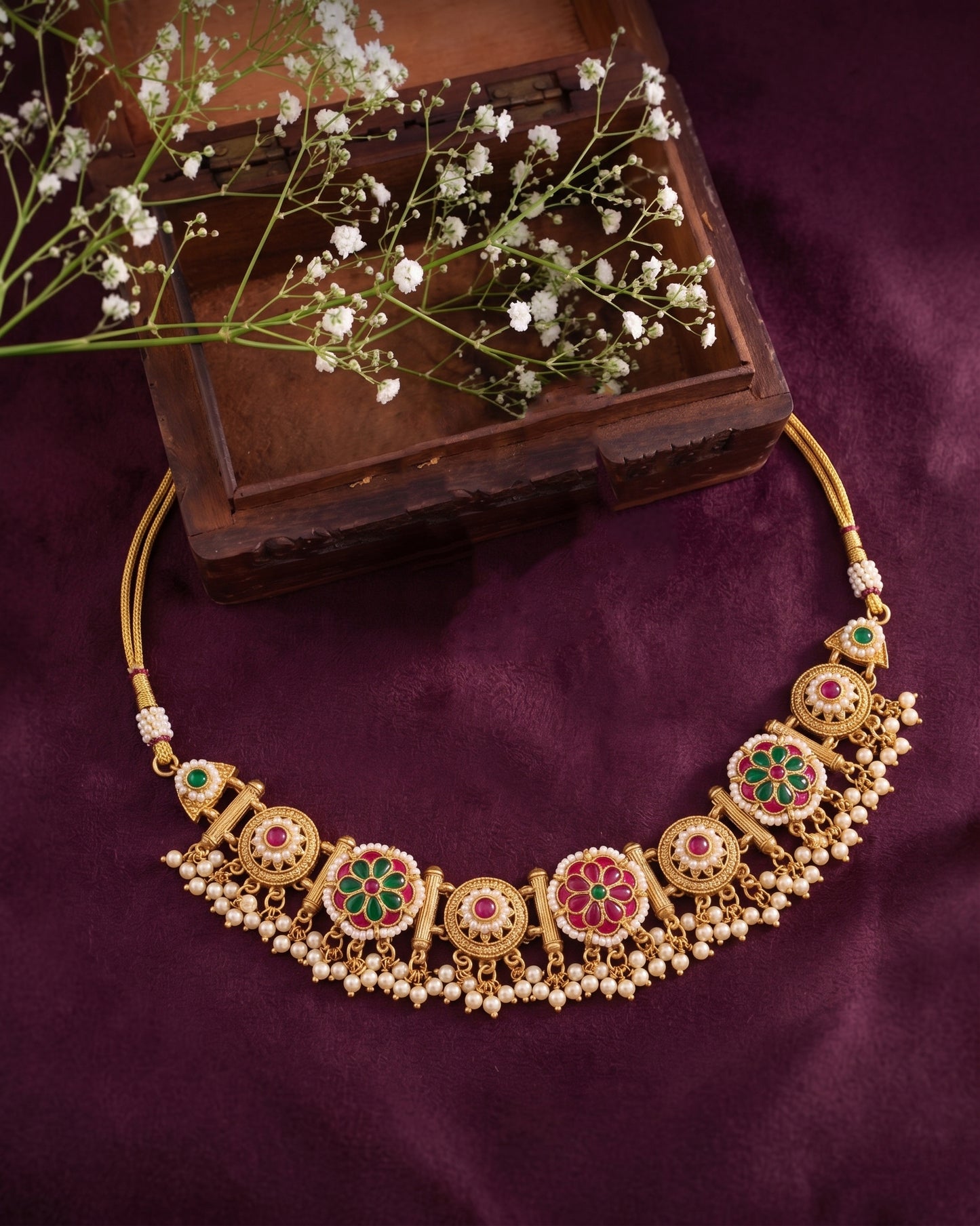 Kaivira Rajwada Choker Necklace Set