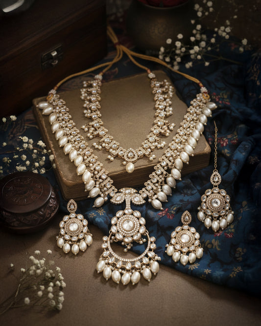 Pearl Kalindi Layered Jewellery Set