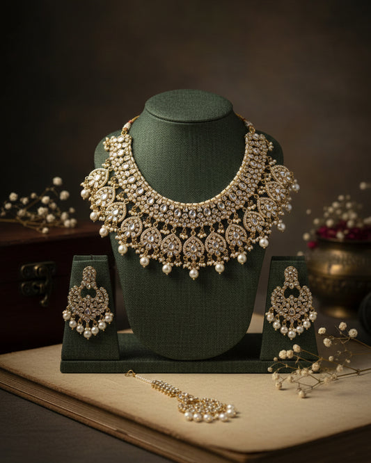 Pearl Divyanshi Kundan Jewellery Set