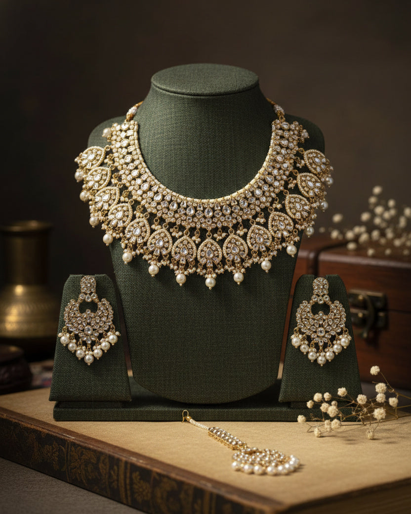 Pearl Divyanshi Kundan Jewellery Set