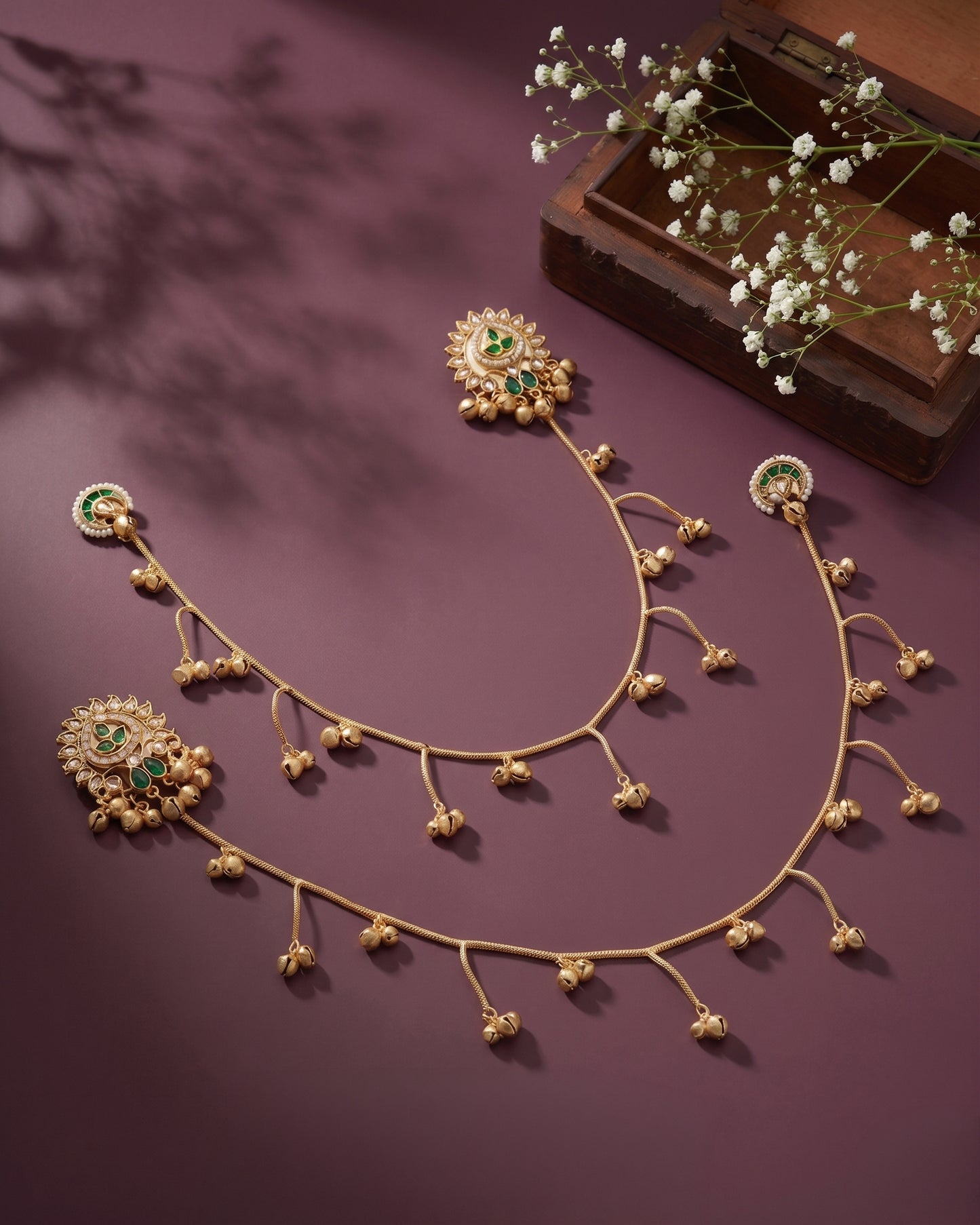 Tanirika Premium Kashmiri Look Kaan Chain Earring