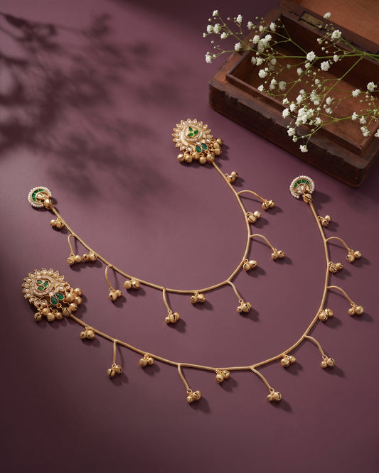 Tanirika Premium Kashmiri Look Kaan Chain Earring