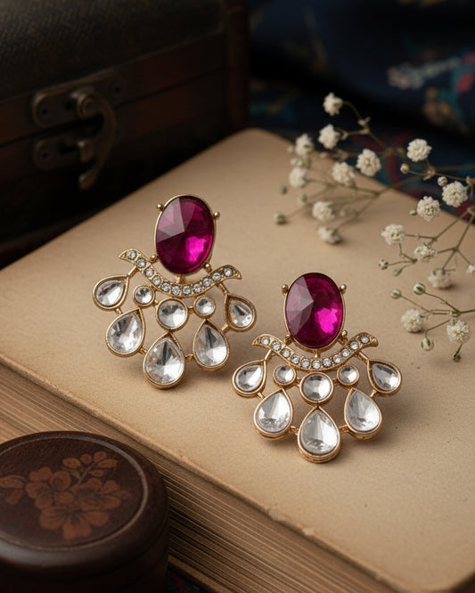 Purple Amevya Designer Stud