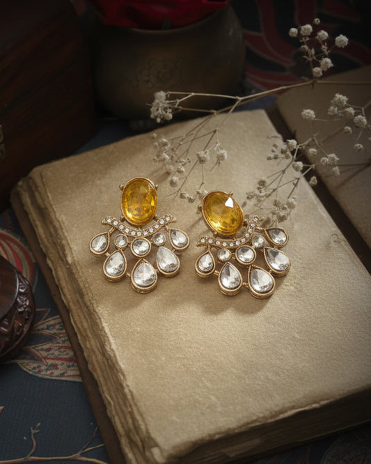 Yellow Amevya Designer Stud