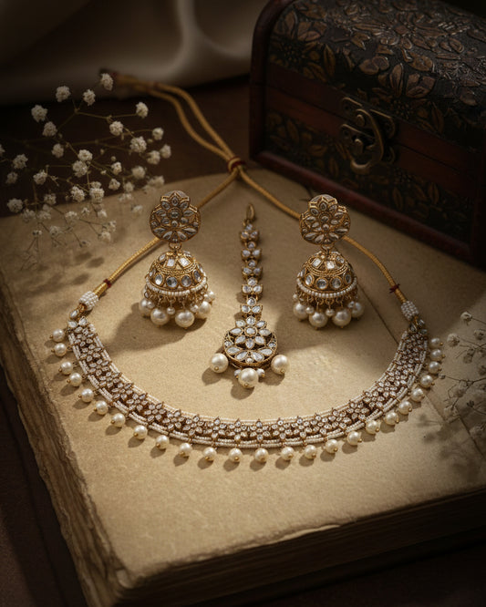 Pearl Harshita Choker Jewellery Set