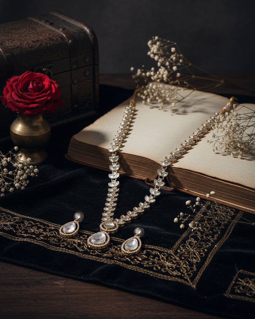 Pearl Utkarsh Kundan Long Jewellery Set