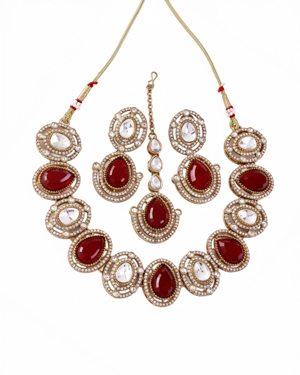 Ruby Nirav Polki Dupe Jewellery Set