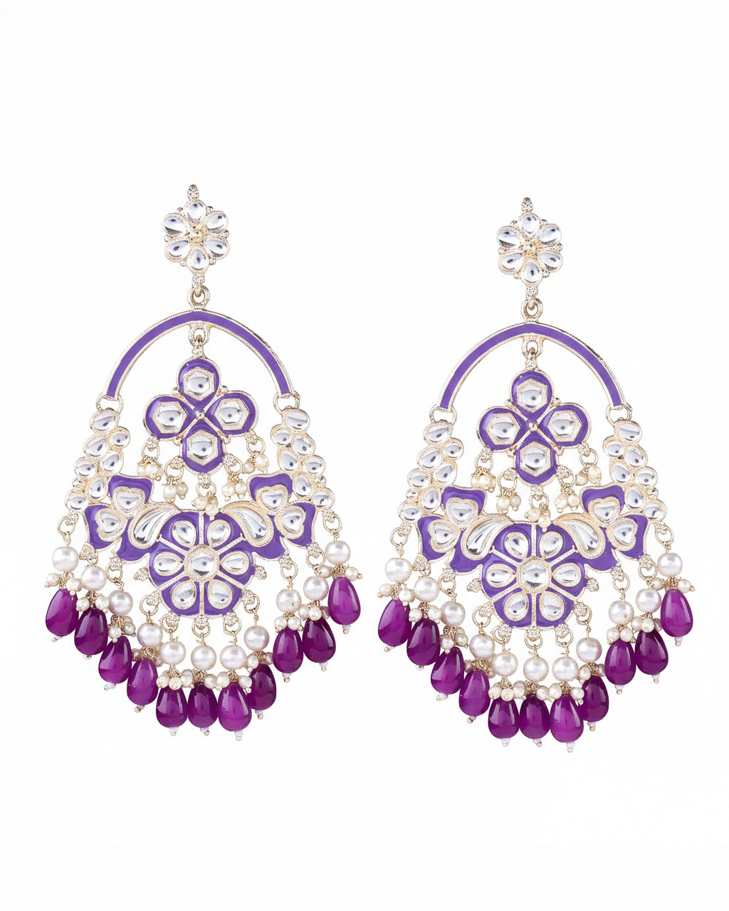 Purple Saarthak Chandbali
