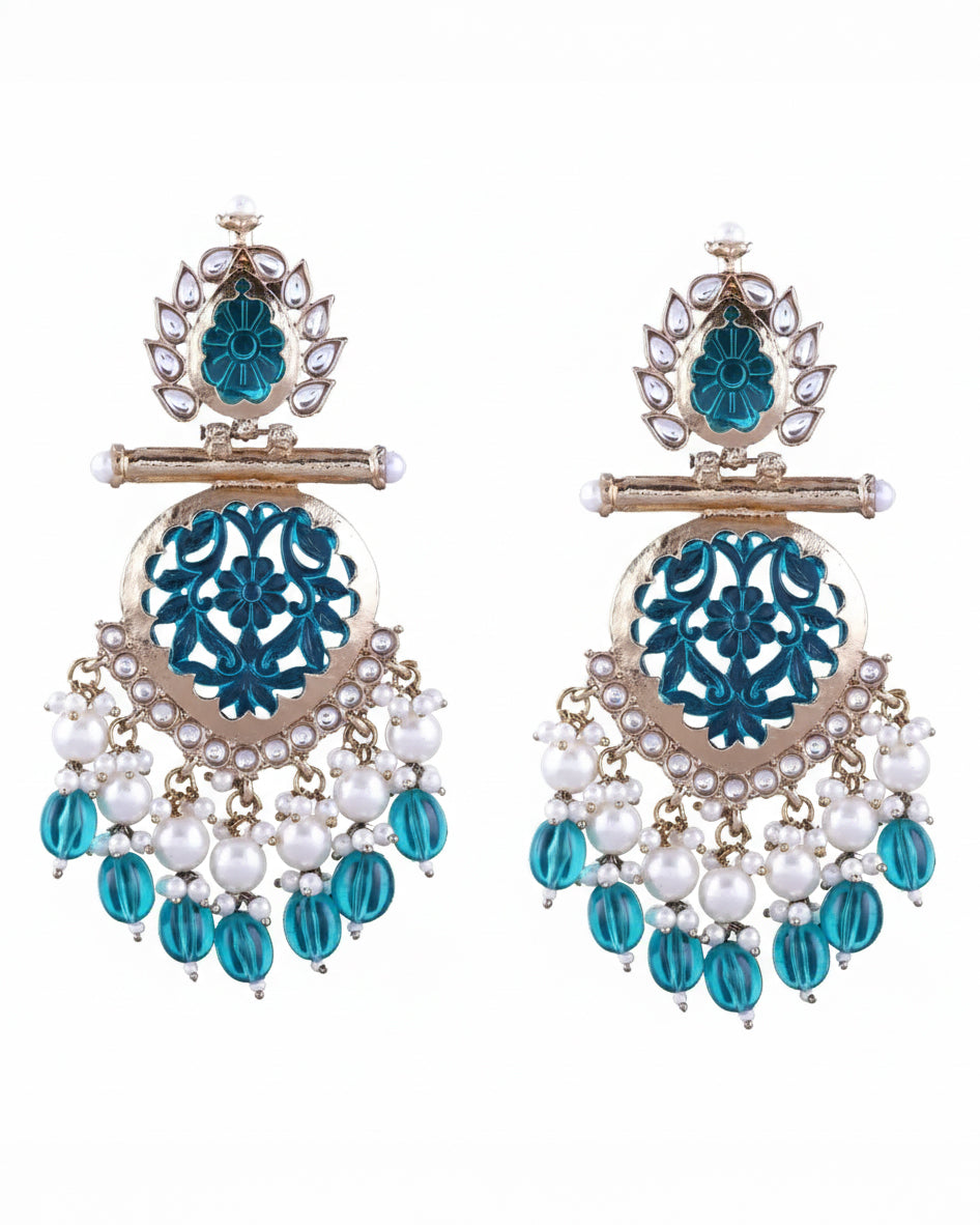 Teal Green Anvay Chandbali