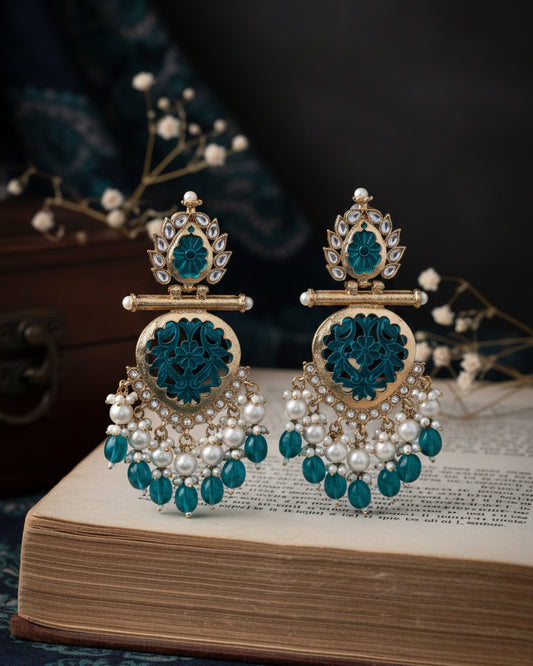 Teal Green Anvay Chandbali