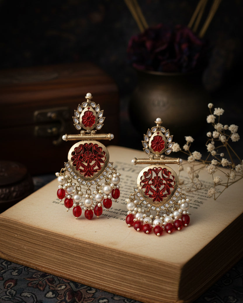 Red Anvay Chandbali