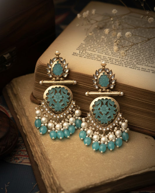 Turquoise Anvay Chandbali