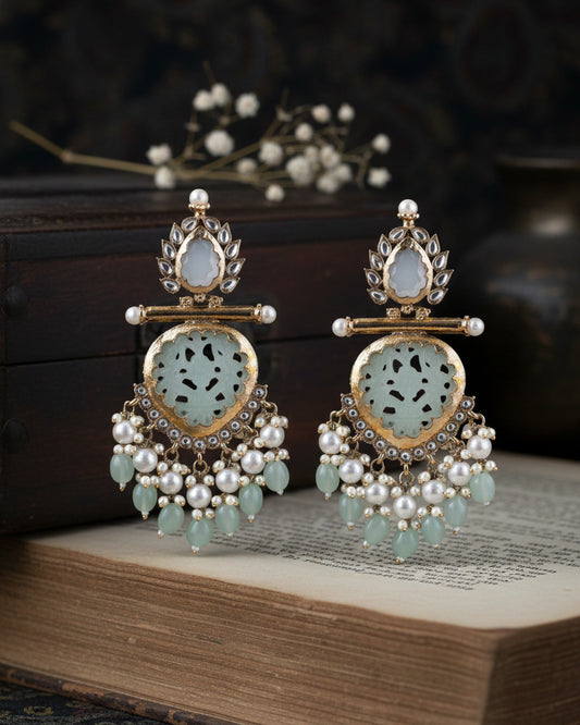 Mint Green Anvay Chandbali