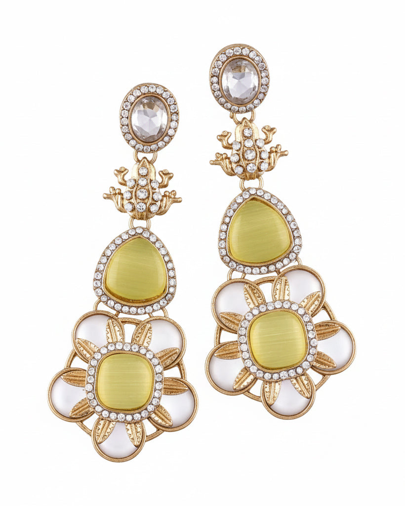 Yellow Ujjwal Monalisa Earring