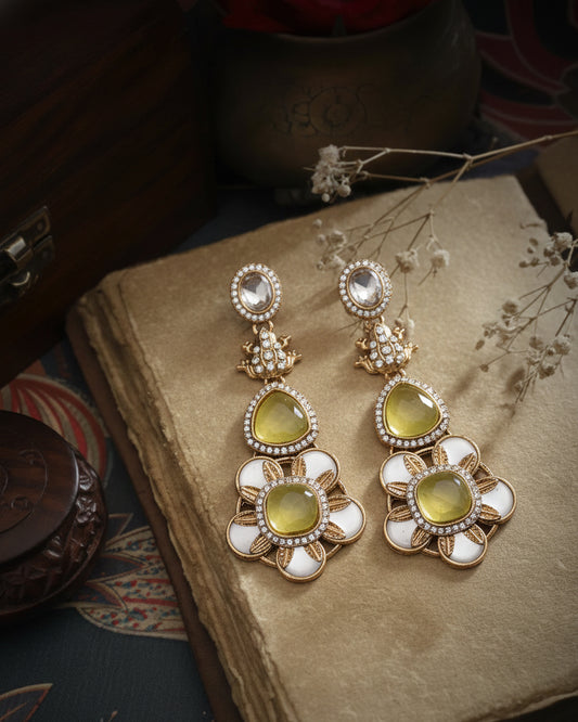 Yellow Ujjwal Monalisa Earring