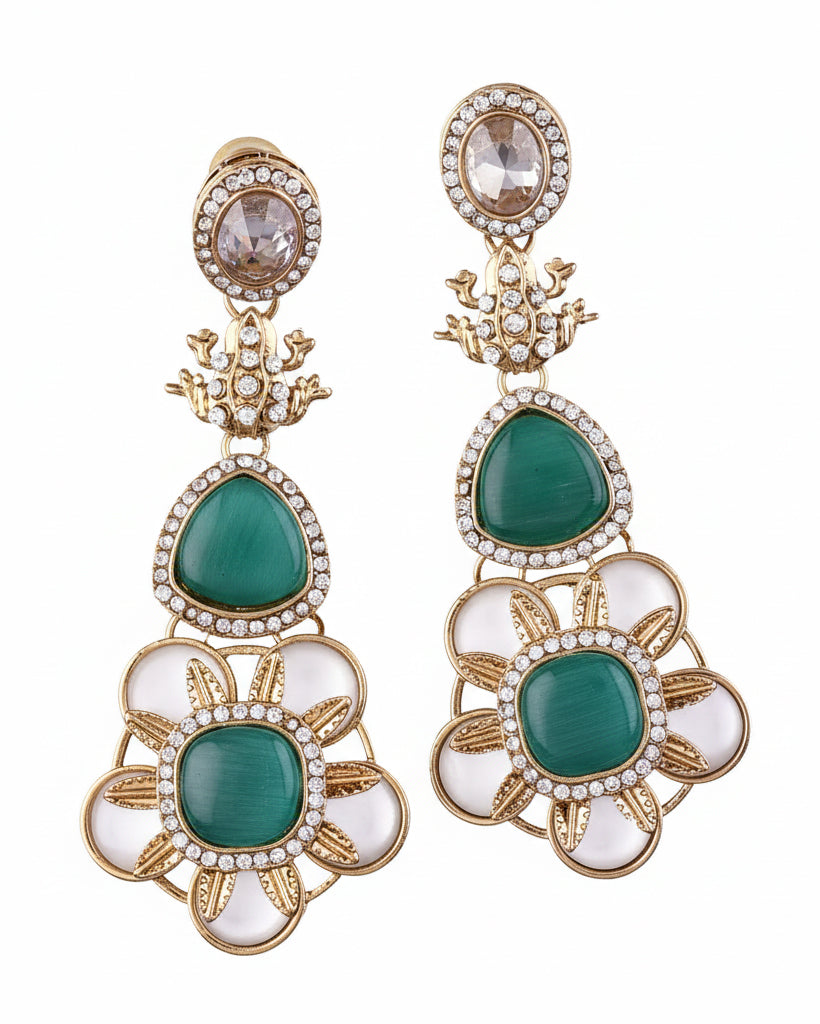 Sage Green Ujjwal Monalisa Earring