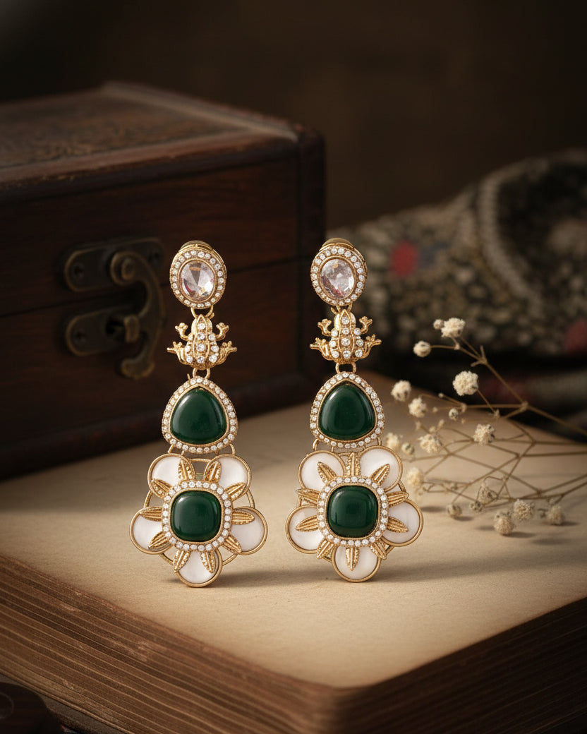 Green Ujjwal Monalisa Earring